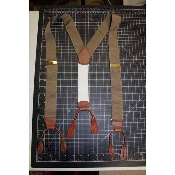 Dooney and Bourke Adjustable Suspenders OSFM Light Brown - Picture 2 of 10